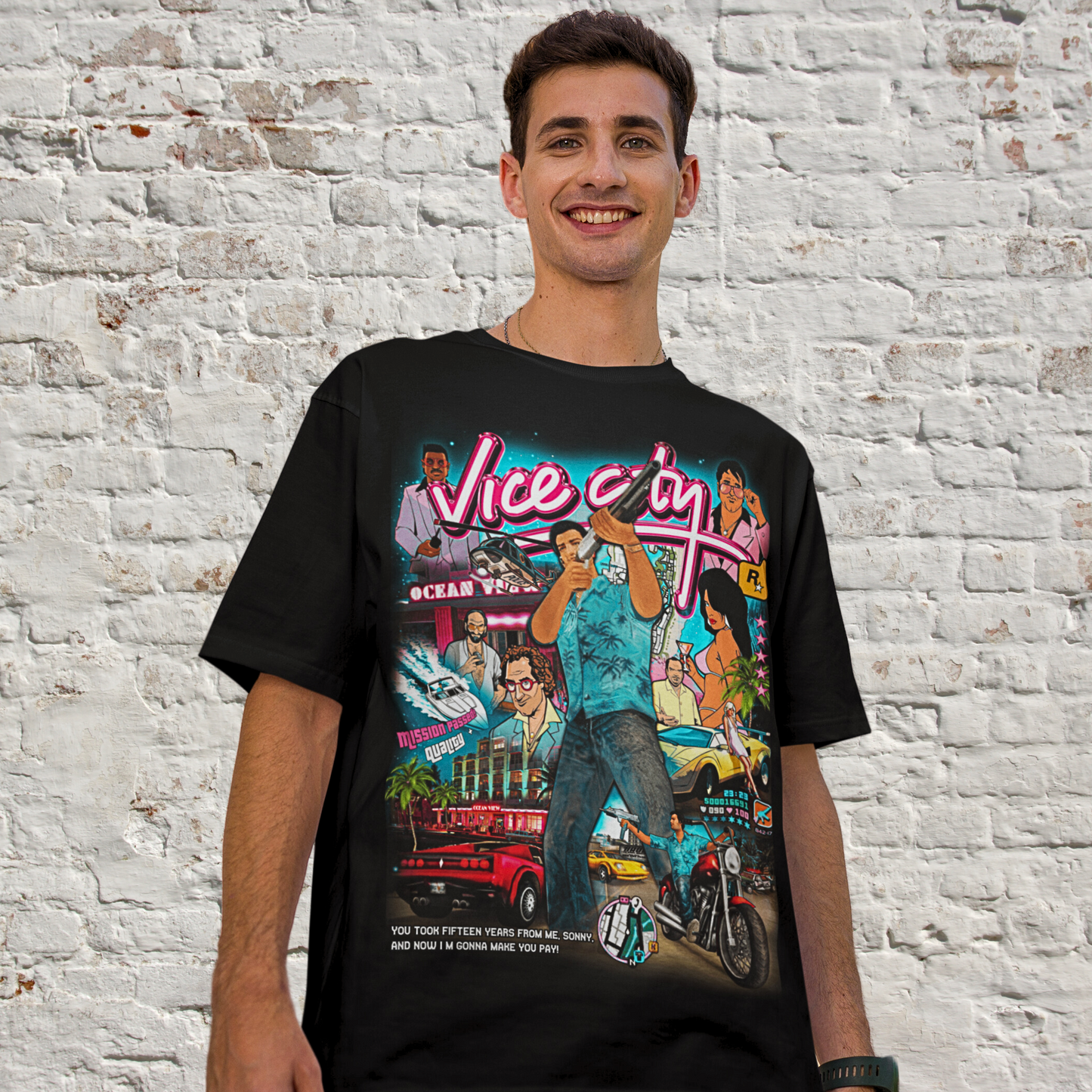 Vice City T-Shirt| Gta T-Shirt Gaming | TeeRiffiClub