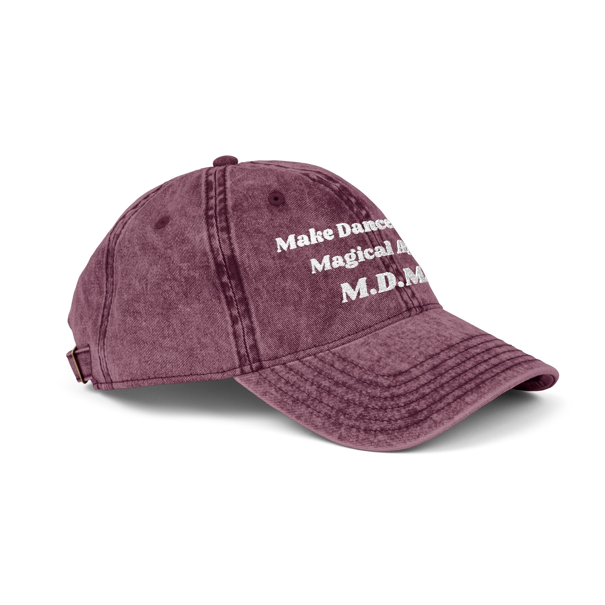 M.D.M.A Make Dancefloors Magical Again Vintage Embroidery Cap