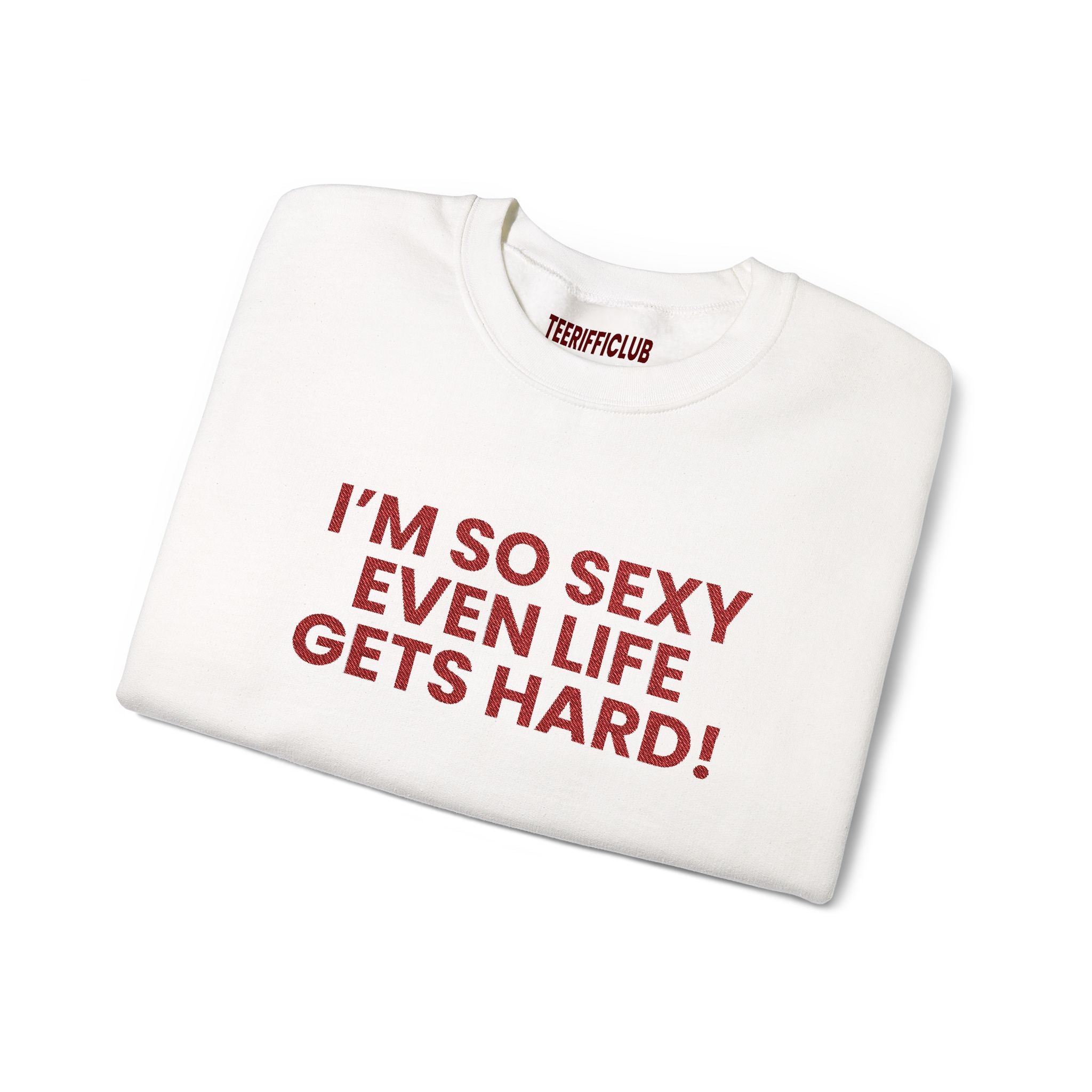 'I’m So Sexy, Even Life Gets Hard' - Embroidered Sweatshirt