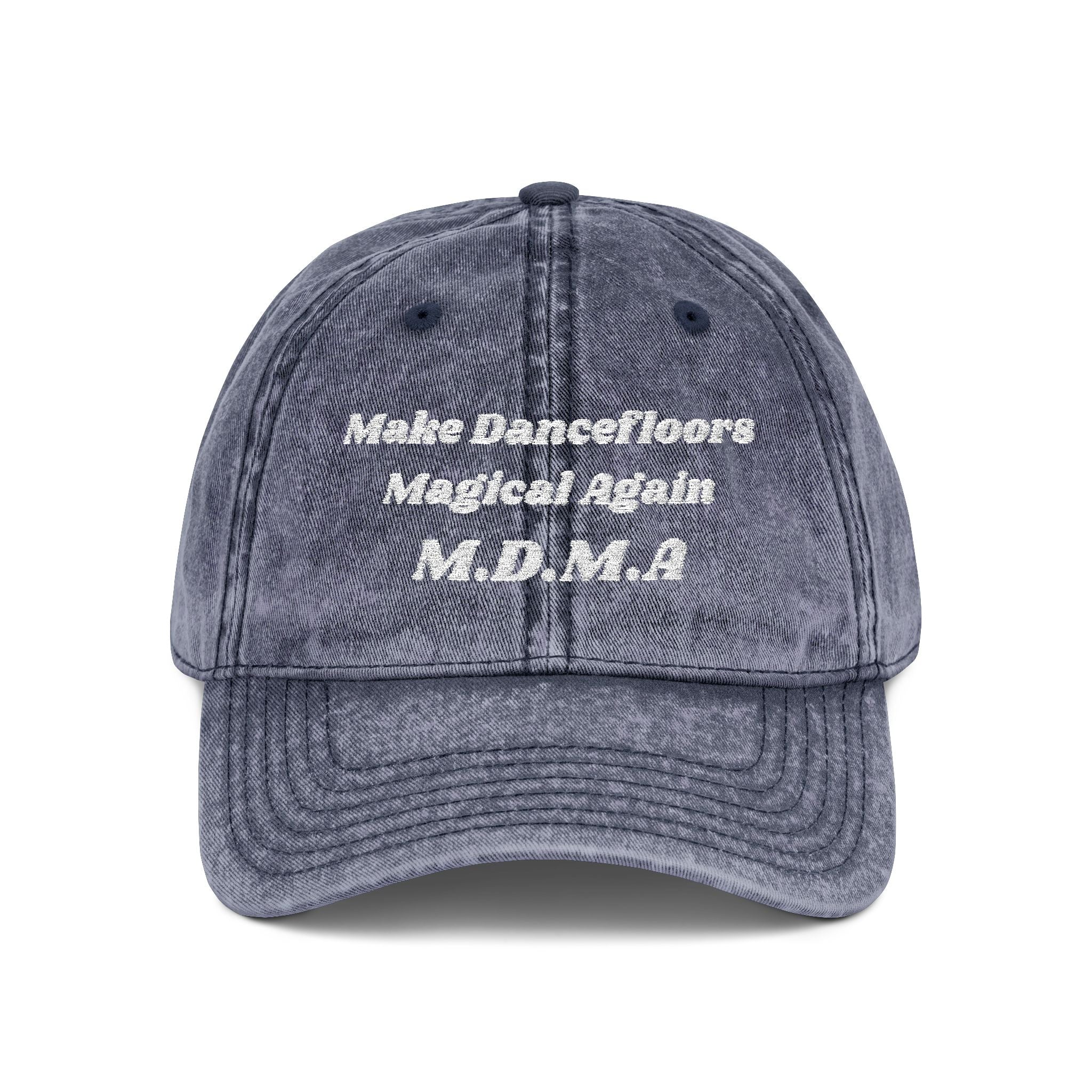 M.D.M.A Make Dancefloors Magical Again Vintage Embroidery Cap