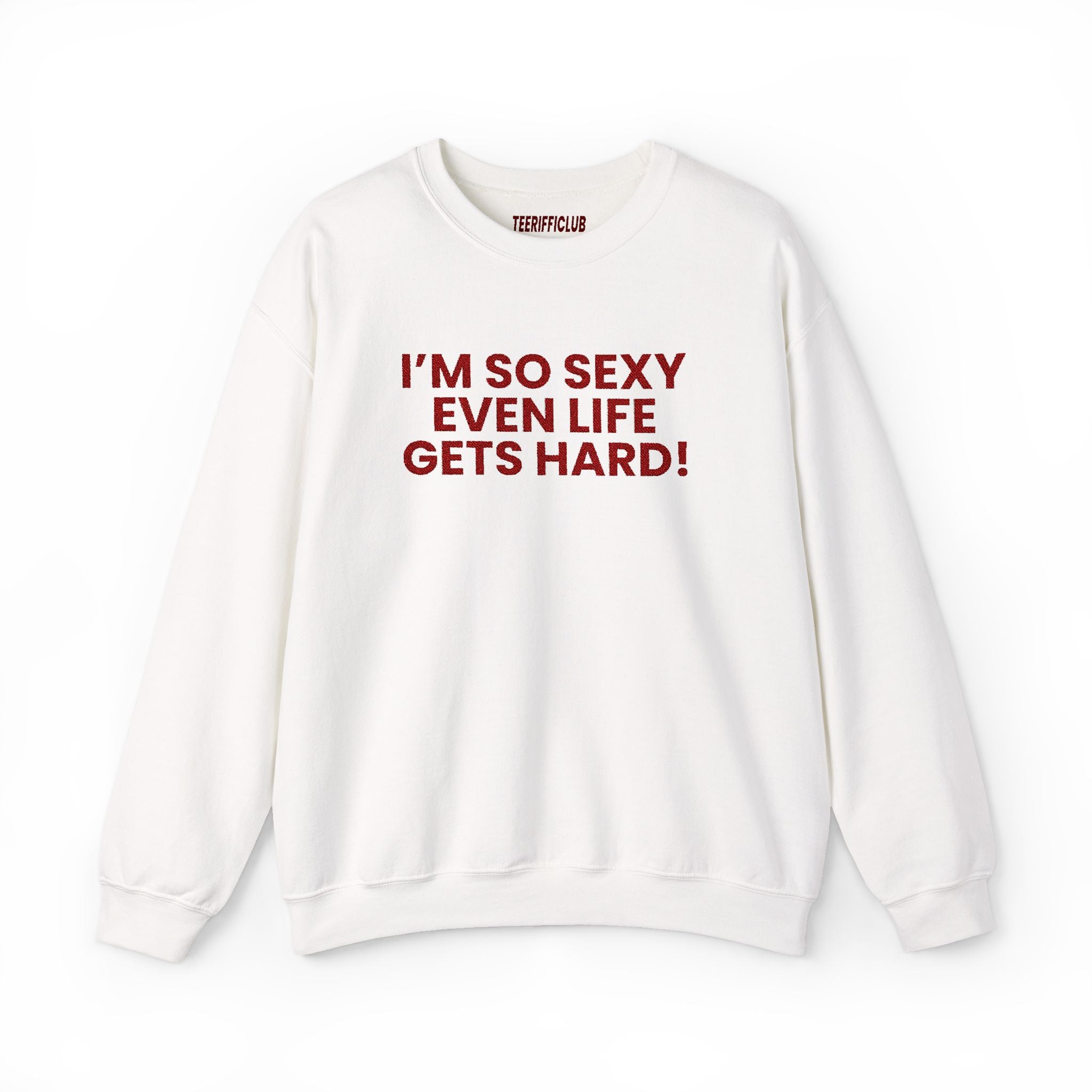 'I’m So Sexy, Even Life Gets Hard' - Embroidered Sweatshirt