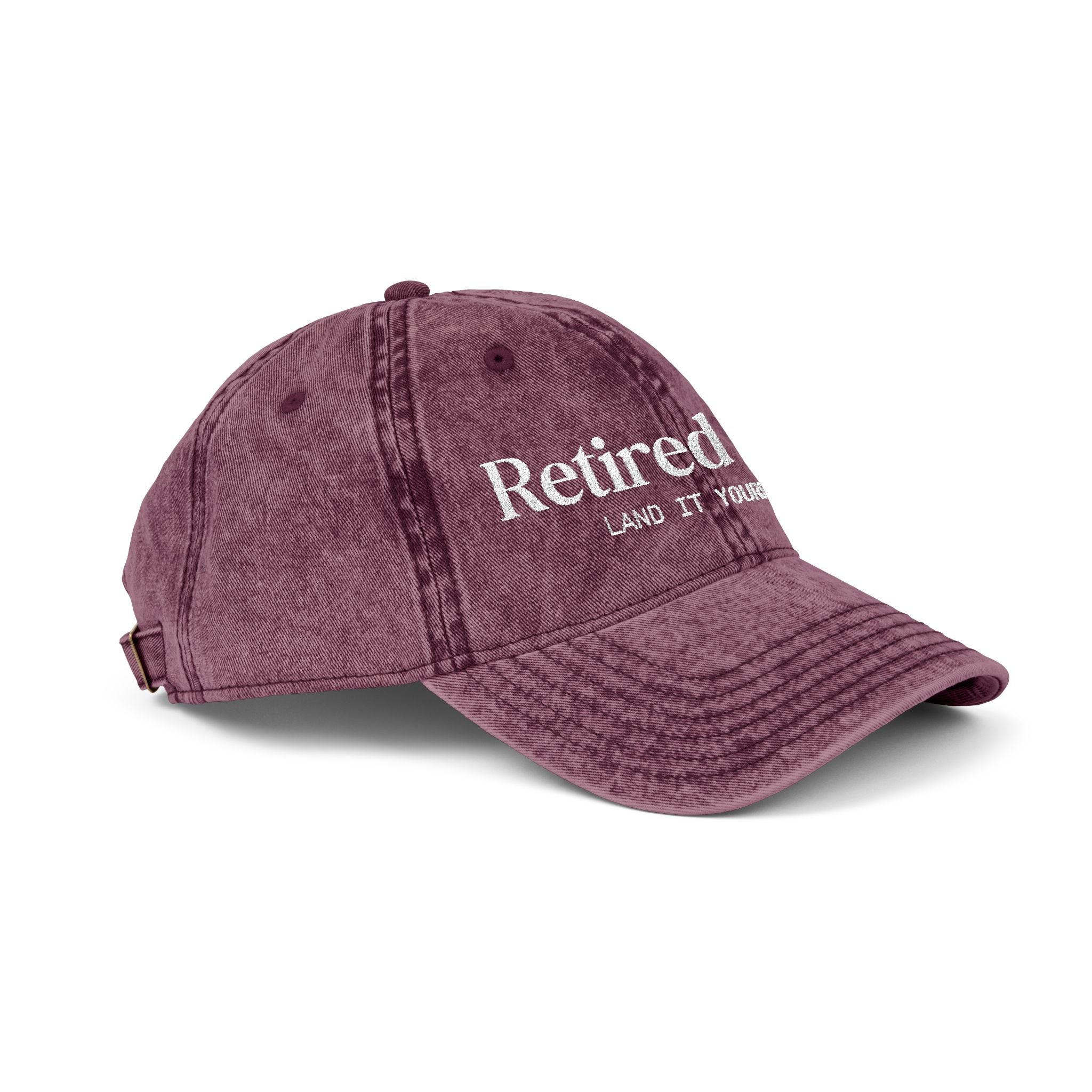Retired Pilot Vintage Embroidery Cap