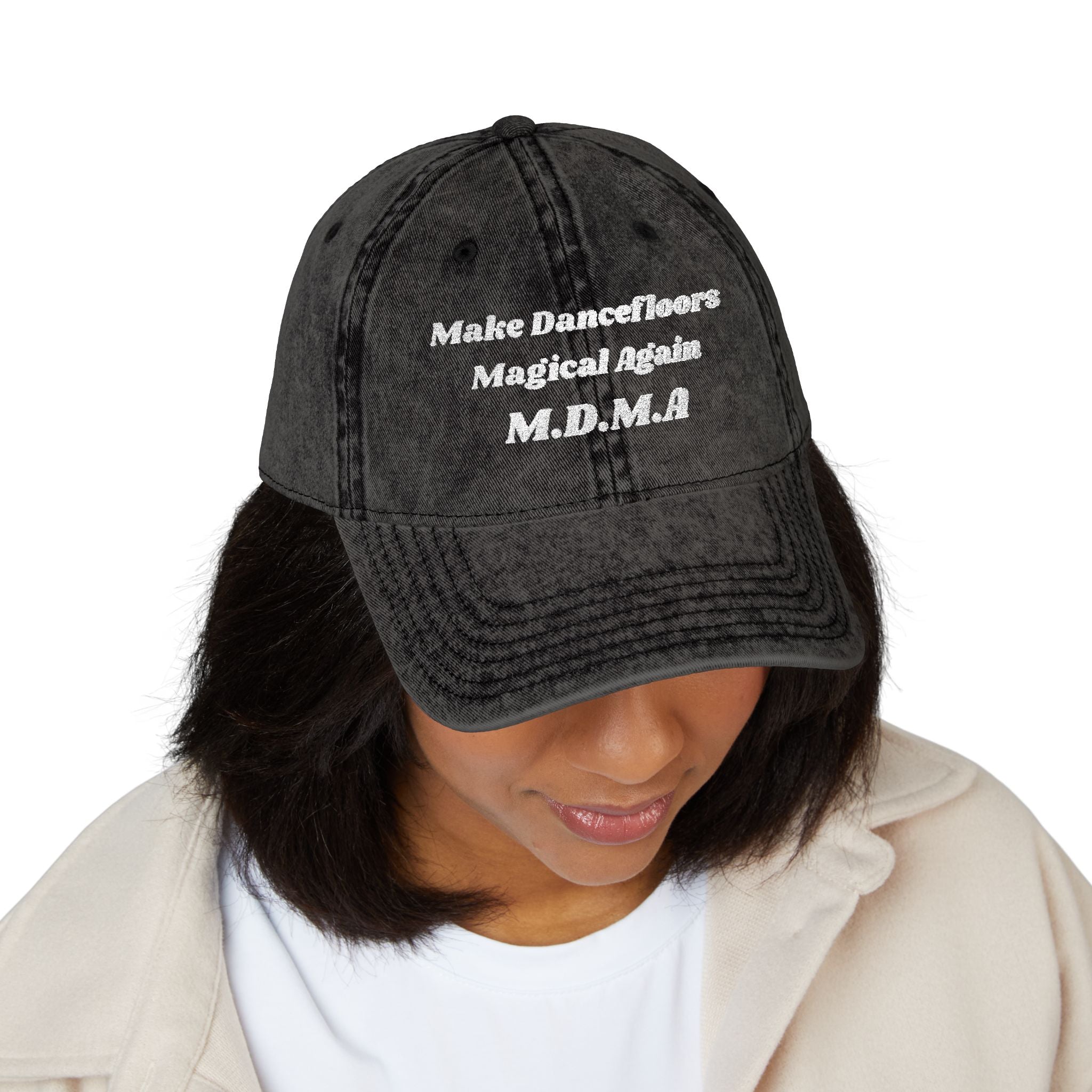 M.D.M.A Make Dancefloors Magical Again Vintage Embroidery Cap