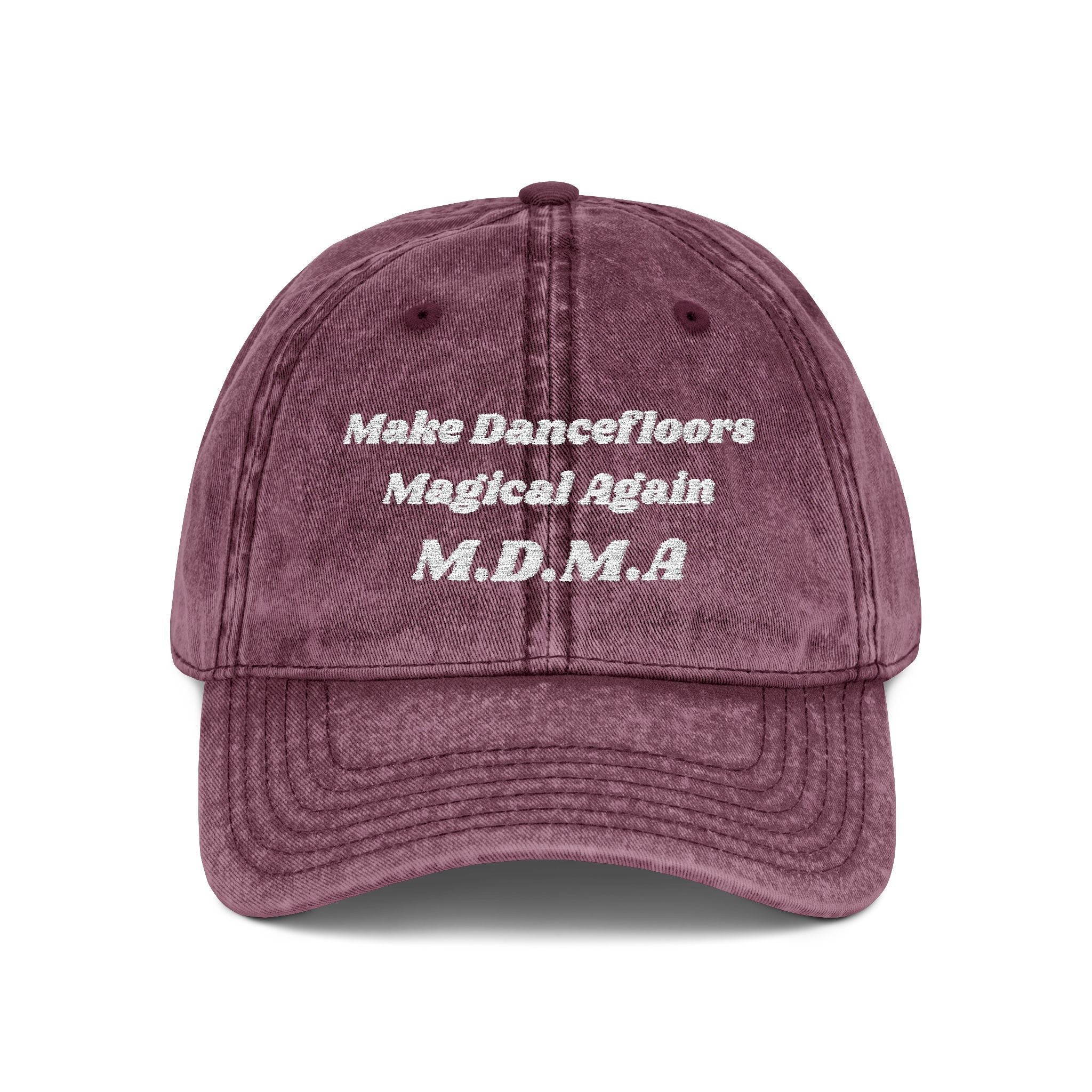 M.D.M.A Make Dancefloors Magical Again Vintage Embroidery Cap