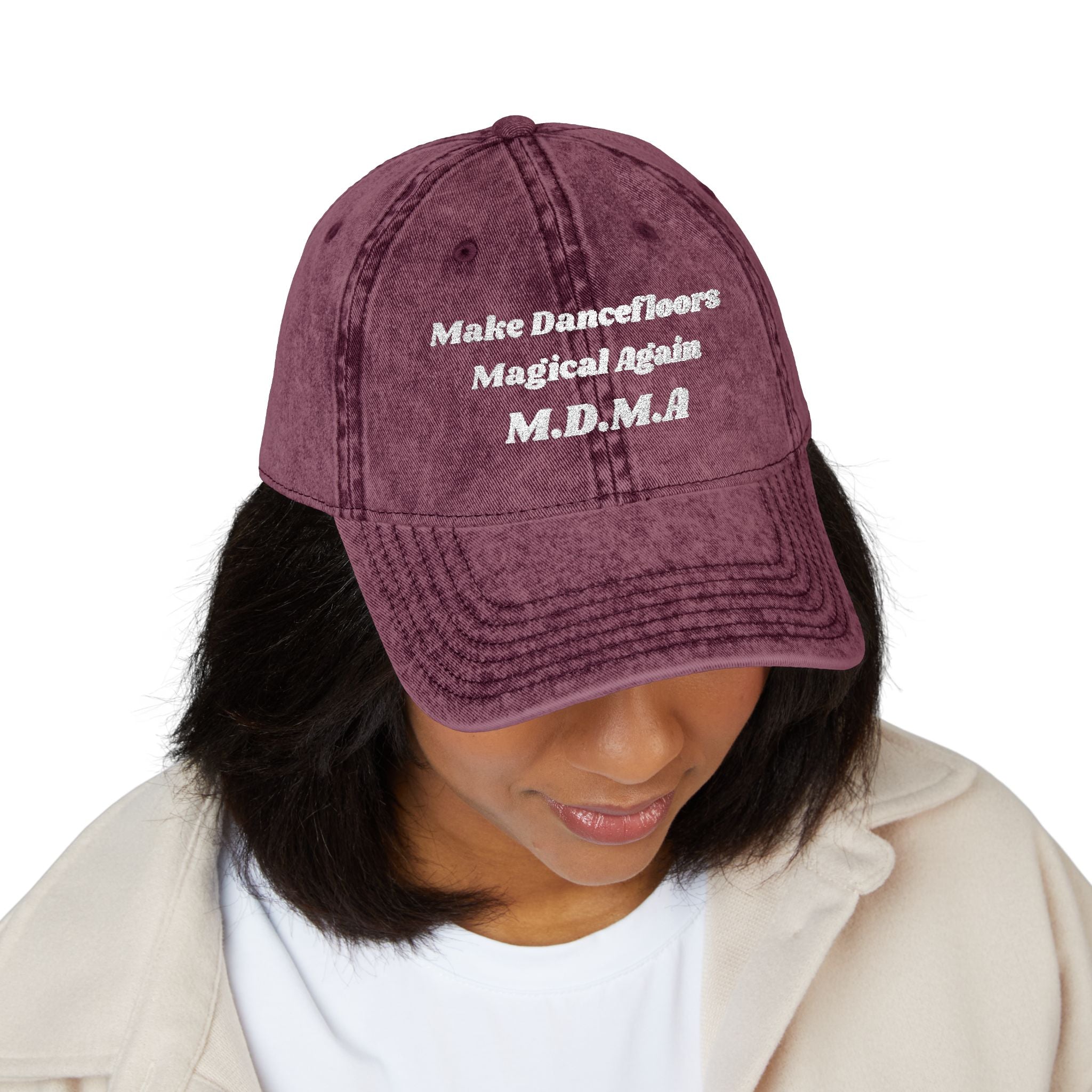 M.D.M.A Make Dancefloors Magical Again Vintage Embroidery Cap