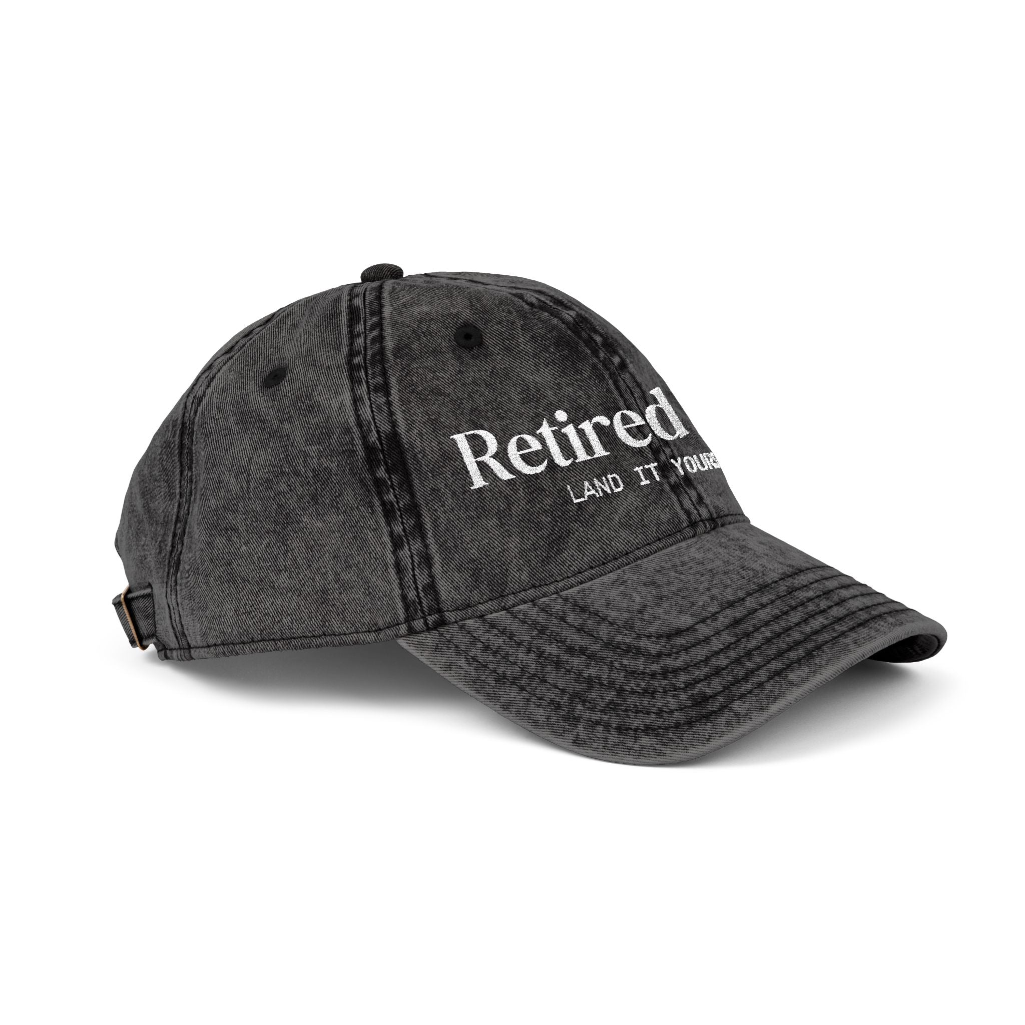 Retired Pilot Vintage Embroidery Cap