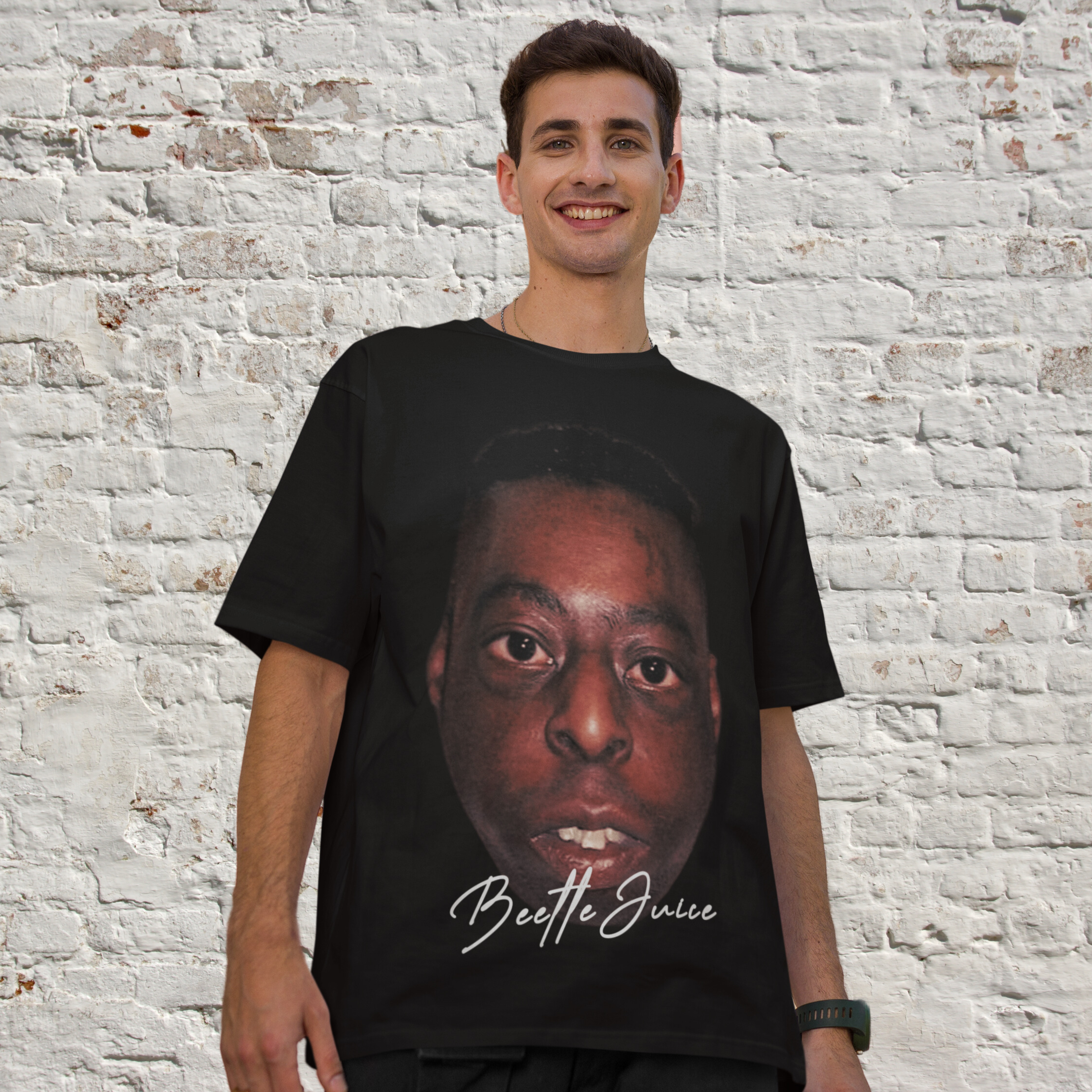 Beetlejuice Lester Green T-Shirt | Funny Face T-Shirt | TeeRiffiClub
