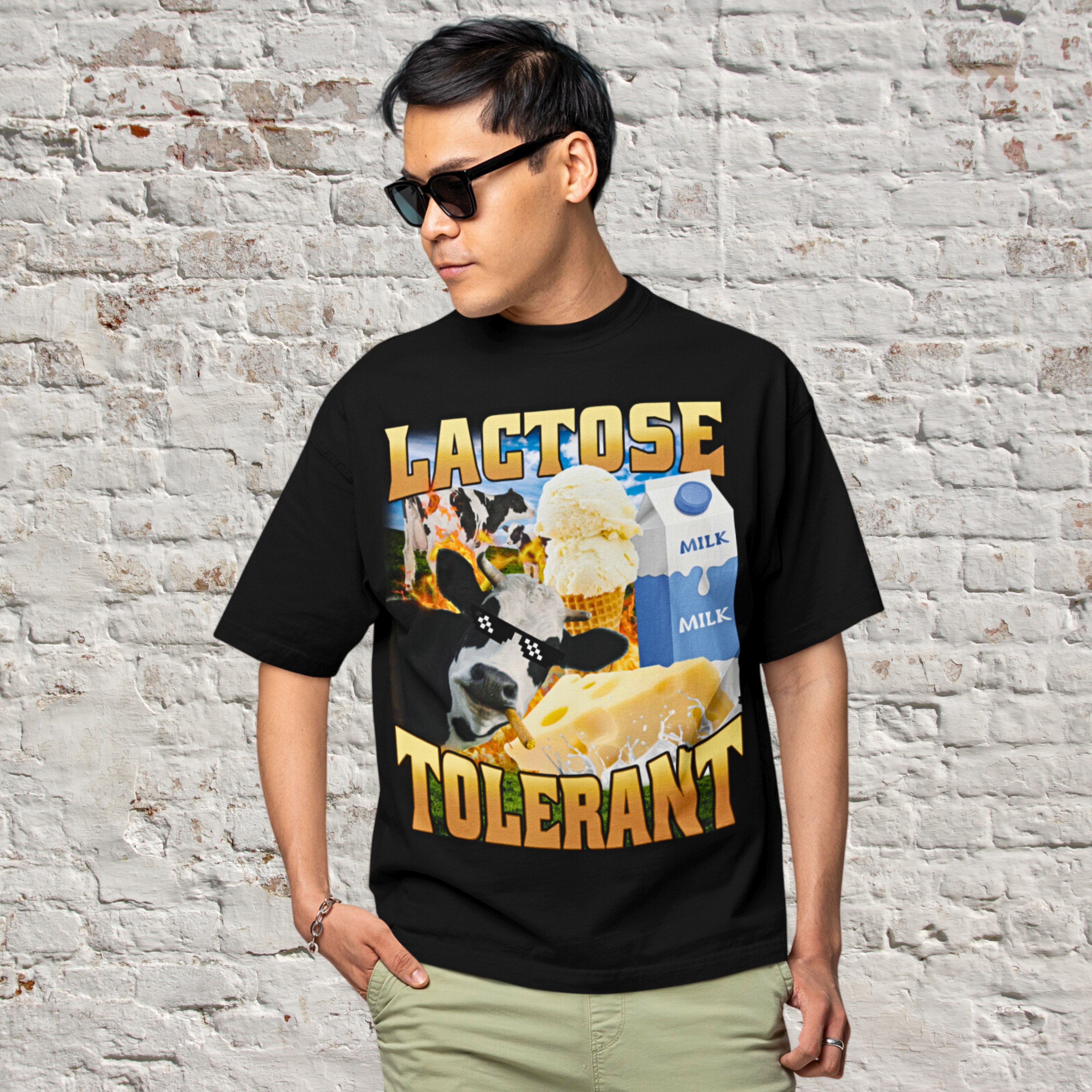 Lactose Tolerant T-Shirt| Meme T-Shirt | TeeRiffiClub