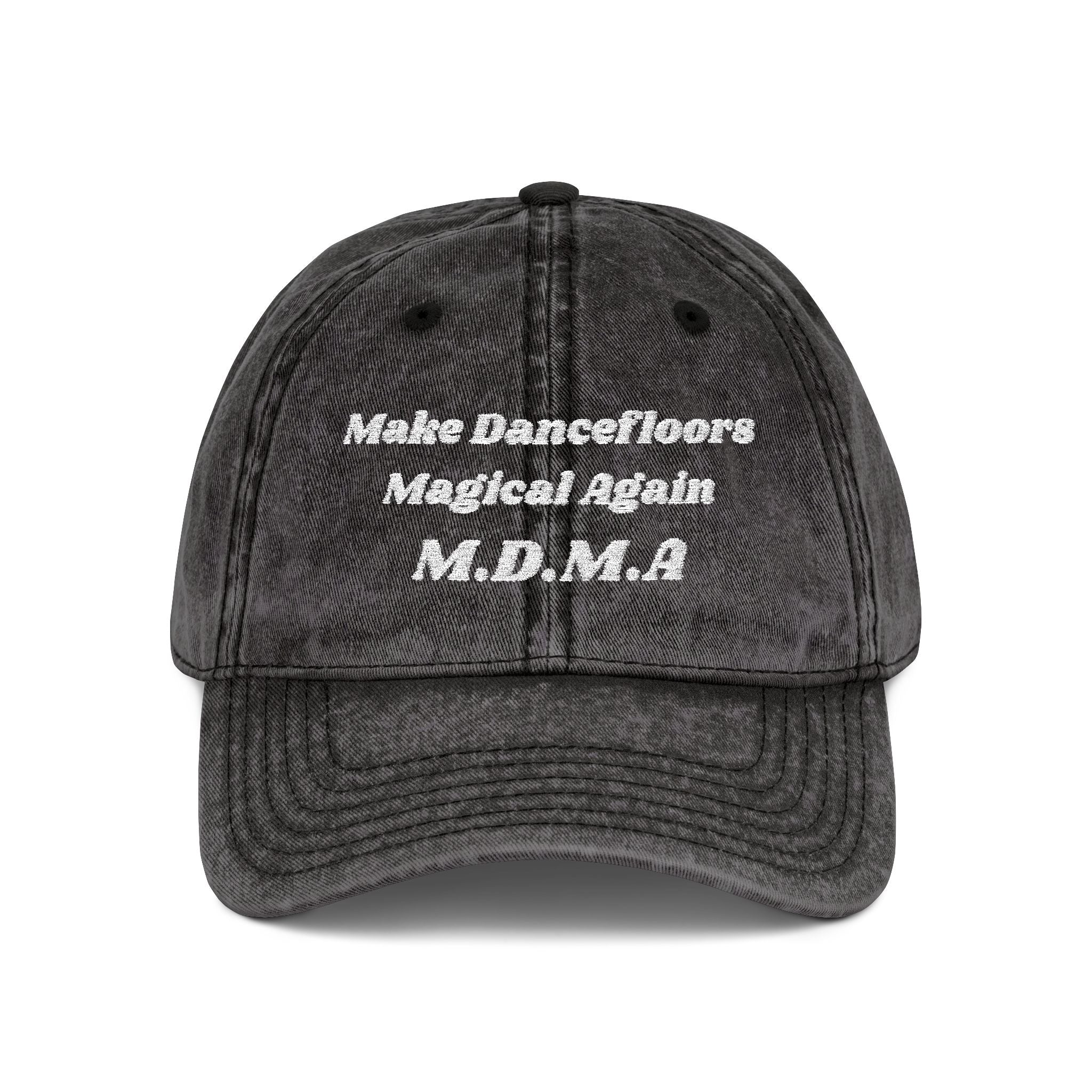 M.D.M.A Make Dancefloors Magical Again Vintage Embroidery Cap