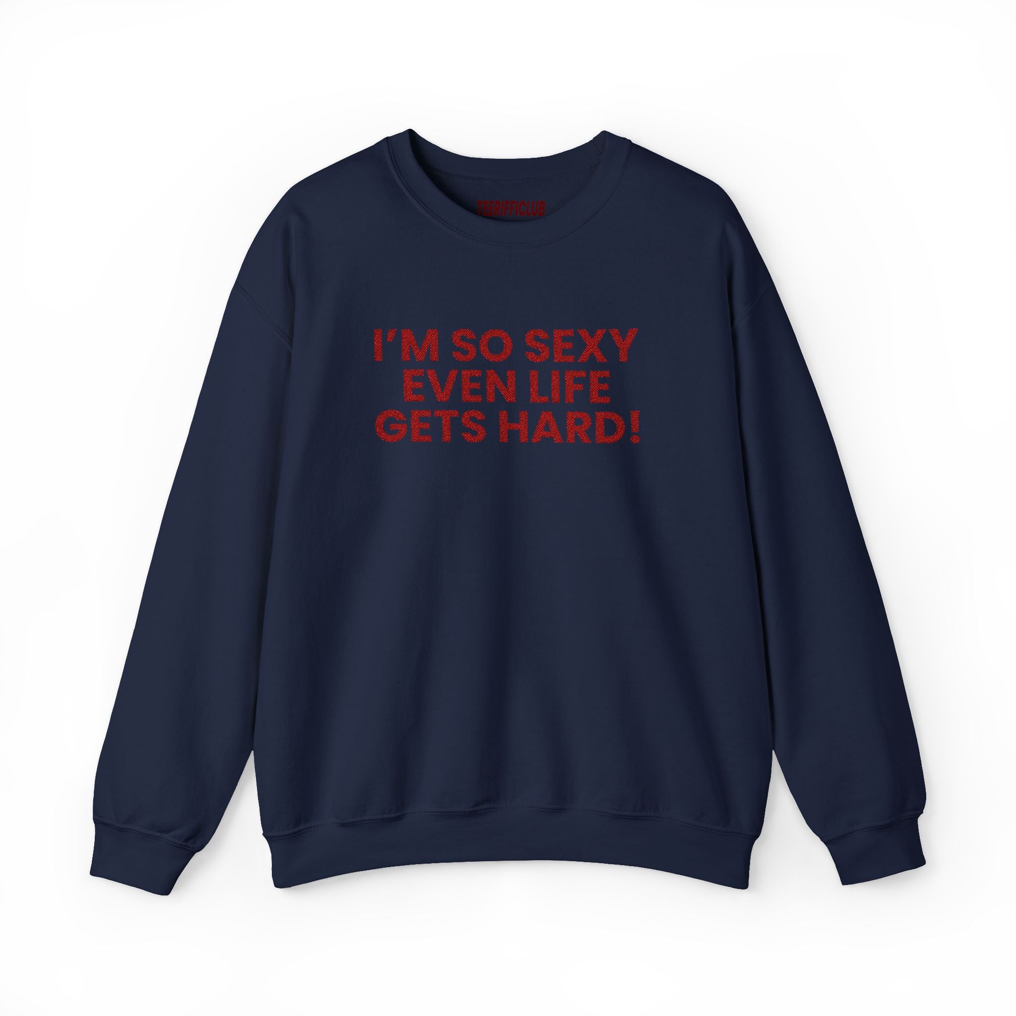 'I’m So Sexy, Even Life Gets Hard' - Embroidered Sweatshirt